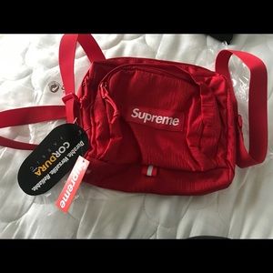 Authentic supreme red shoulder bag - no lowball!!